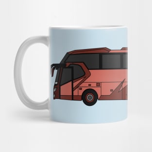 Bus cartoon illustration Mug